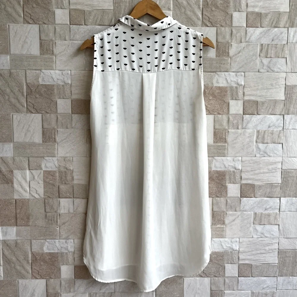 Knee length buttoned down georgette shirt dress - Picture 3 of 5